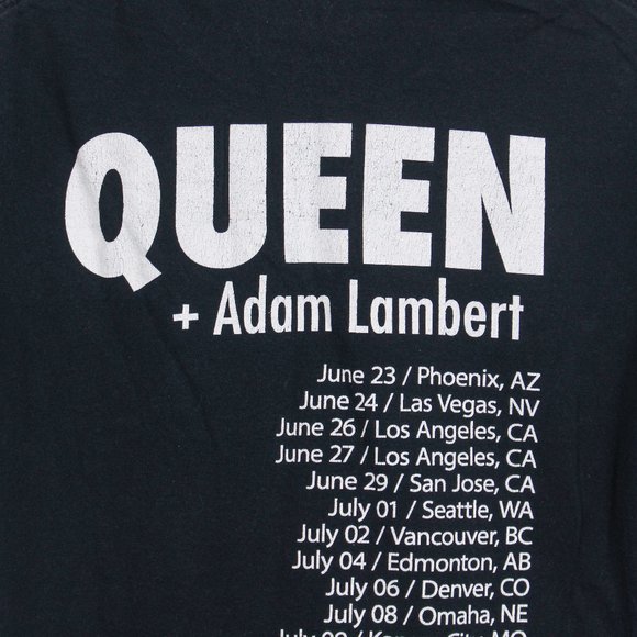 Queen Shirt Mens Small Black Adam Lambert Robot Tour Tee - Picture 5 of 6